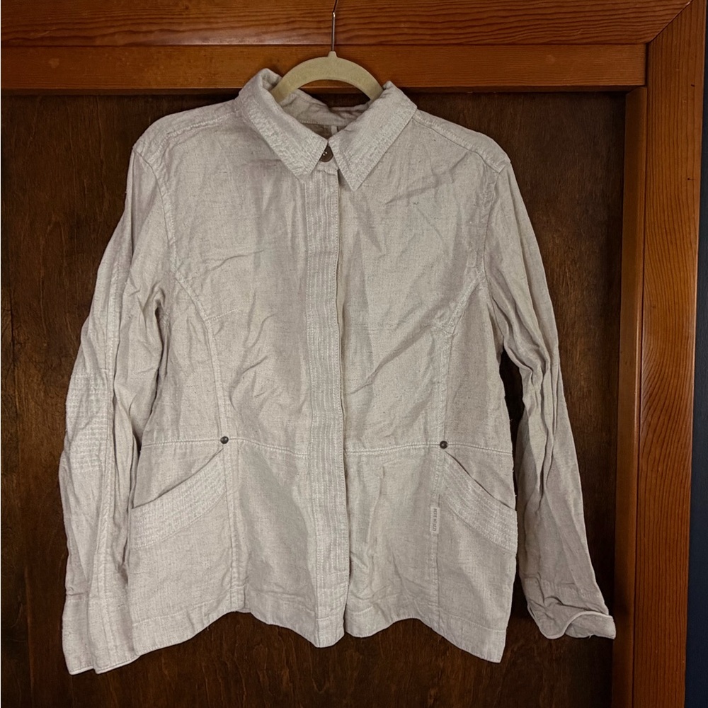 Blue Willi's Light Tan Linen Utility Jacket